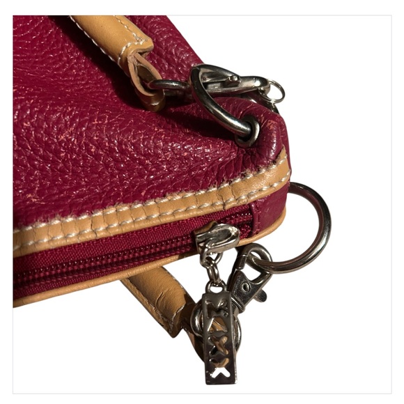 Maxx New York Burgundy Leather Double Handle Bag - Picture 4 of 6